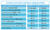 Sanificatore ozono K03GEN700 - MORATECH